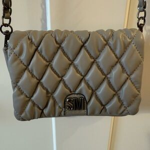 Steve Madden Quilted Crossbody Bag in Taupe